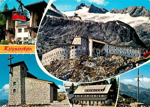 Hallstatt Salzkammergut Berghotel Krippenstein Hoher Dachstein Seilbahn Kapelle Schoenberghaus Pionierkreuz Kat. Hallstatt