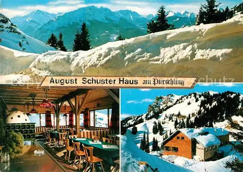 Oberammergau August Schuster Haus am Puerschling Berggasthof Alpenpanorama Kat. Oberammergau