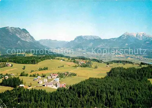 AK / Ansichtskarte Unterangerberg Panorama Blick zum Kaisergebirge Fliegeraufnahme Kat. Angerberg