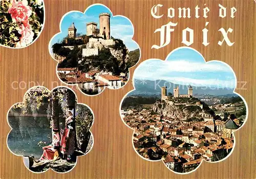 AK / Ansichtskarte Foix Chateau fort des Comtes Folklore ariegeois Kat. Foix