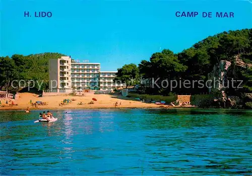 Camp de Mar Hotel Lido Strand Ansicht vom Meer aus Kat. Andratx Mallorca