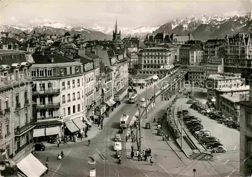 Lausanne VD Grand Pont et les Alpes Kat. Lausanne