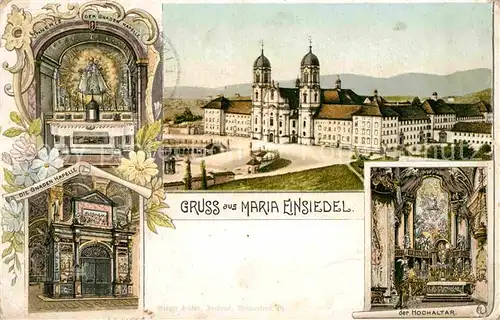 Einsiedeln SZ Kloster Maria Einsiedel Gnadenkapelle Hochaltar Kat. Einsiedeln