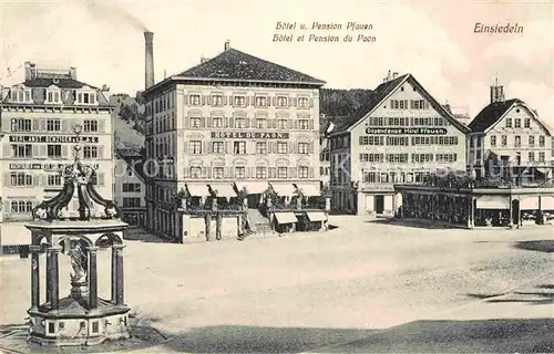 Einsiedeln SZ Hotel und Pension Pfauen Kat. Einsiedeln