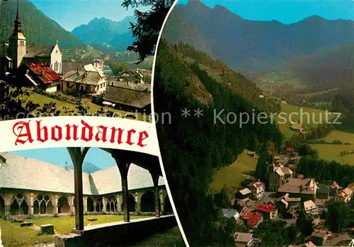 AK / Ansichtskarte Abondance Ortsansicht mit Kirche Arkaden Alpenpanorama Kat. Abondance
