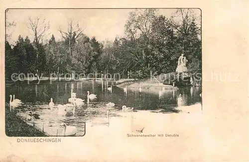 Donaueschingen Schwanenweiher mit Danubia Kat. Donaueschingen