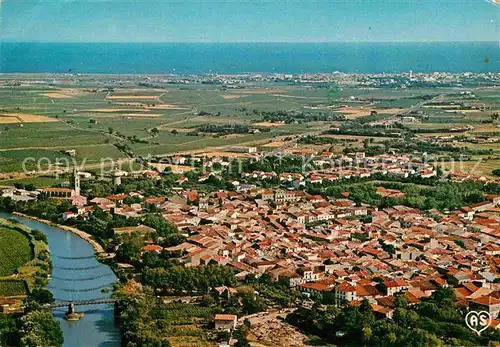 Serignan Plage Fliegeraufnahme Kat. Serignan