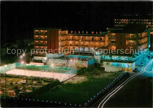 AK / Ansichtskarte S Illot Llevant Mallorca Hotel Playa Mar Nachtaufnahme Neujahrskarte Kat. Sant Llorenc