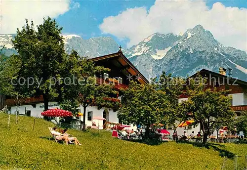 AK / Ansichtskarte Scheffau Wilden Kaiser Cafe Leithenhof Kat. Scheffau am Wilden Kaiser