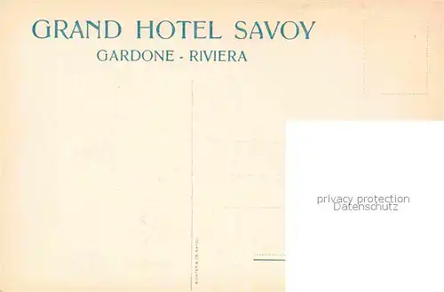 AK / Ansichtskarte Gardone Riviera Lago di Garda Grand Hotel Savoy Kat. Italien
