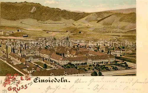 AK / Ansichtskarte Einsiedeln SZ Panorama Kloster Kat. Einsiedeln