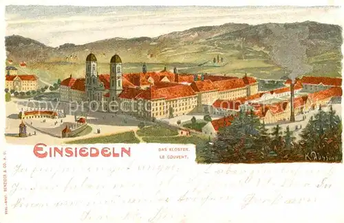 AK / Ansichtskarte Einsiedeln SZ Kloster und Kirche Kat. Einsiedeln