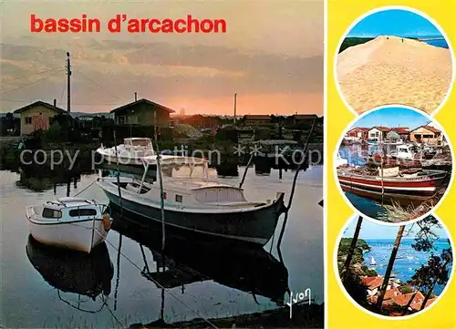 AK / Ansichtskarte Bassin d Arcachon Dune du Pilat Port de Piraillan Pointe aux Chevaux Collection Couleurs et Lumiere de France