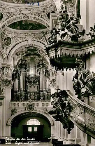 AK / Ansichtskarte Kirchenorgel Passau Dom Kanzel  Kat. Musik