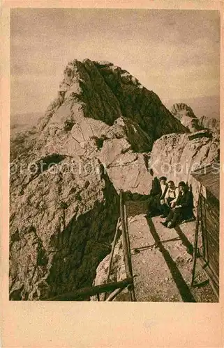 AK / Ansichtskarte Bergsteigen Klettern Watzmann Hocheck Mittelspitze  Kat. Bergsteigen