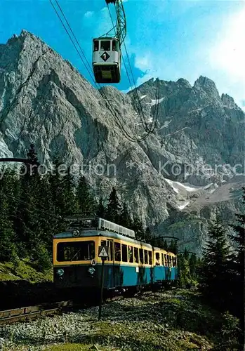 AK / Ansichtskarte Seilbahn Zahnradbahn Zugspitze  Kat. Bahnen