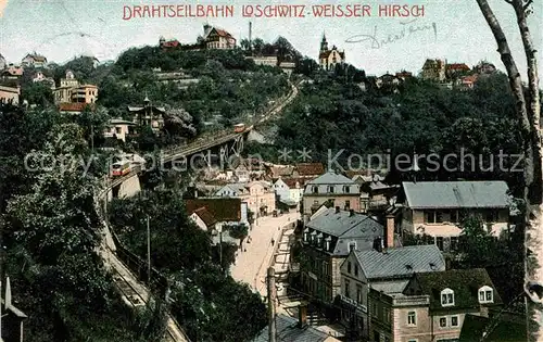 AK / Ansichtskarte Loschwitz Drahtseilbahn Weisser Hirsch Kat. Dresden