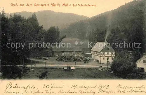 AK / Ansichtskarte Baerenfels Erzgebirge Wahls Muehle Kat. Altenberg