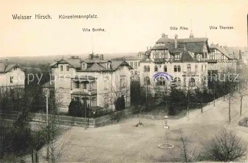AK / Ansichtskarte Weisser Hirsch Kuenzelmannplatz Villa Bertha Villa Alke Villa Therese Kat. Dresden