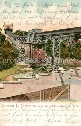 AK / Ansichtskarte Loschwitz Dresden Berg Schwebebahn