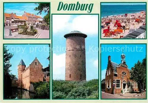 AK / Ansichtskarte Domburg Strand Ortspartien Turm Kat. Niederlande