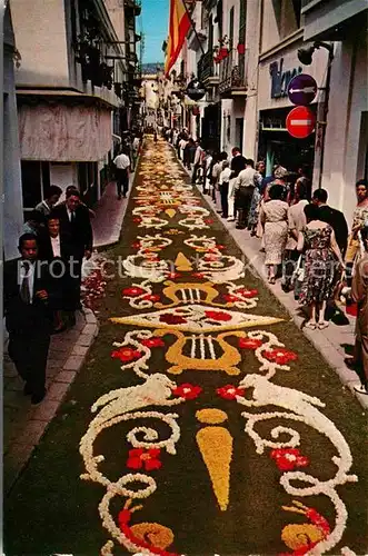 AK / Ansichtskarte Sitges Calle de Jesus durante el Corpus