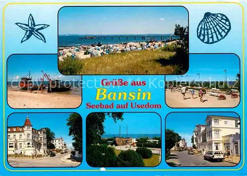 AK / Ansichtskarte Bansin Ostseebad Strand Seebruecke Ortspartien Kat. Heringsdorf
