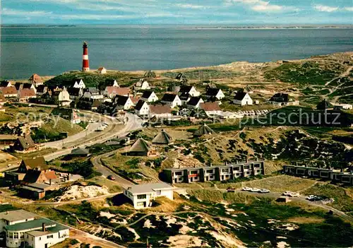 AK / Ansichtskarte Hoernum Sylt Fliegeraufnahme mit Leuchtturm Kat. Hoernum (Sylt)