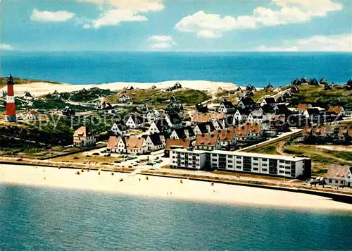 AK / Ansichtskarte Hoernum Sylt Fliegeraufnahme Strand Leuchtturm Kat. Hoernum (Sylt)