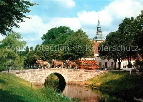 AK / Ansichtskarte Friedrichstadt Eider Historische Steinbruecke 6 er Pferdegespann Kat. Friedrichstadt