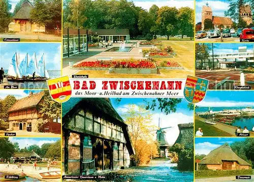 AK / Ansichtskarte Bad Zwischenahn Spieker Faehrkrog Ammerlaender Bauernhaus Hafen Rheumaklinik Kat. Bad Zwischenahn