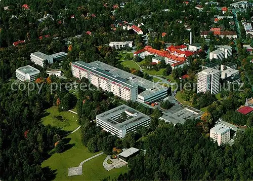 AK / Ansichtskarte Harlaching Muenchen Staedtisches Krankenhaus Fliegeraufnahme Kat. Muenchen