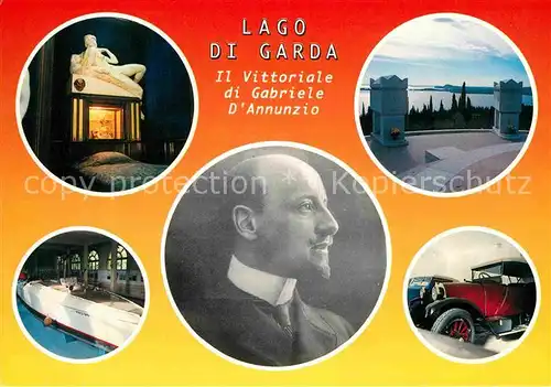 AK / Ansichtskarte Gardone Riviera Lago di Garda Il Vittoriale di Gabriele D Annunzio Villa Automobile Kat. Italien