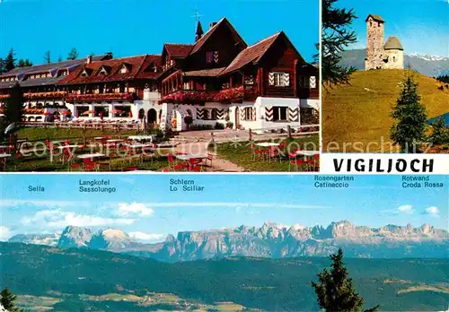 AK / Ansichtskarte Vigiljoch Albergo Monte San Vigilio Berghotel Alpenpanorama Dolomiten Kat. Lana Meran