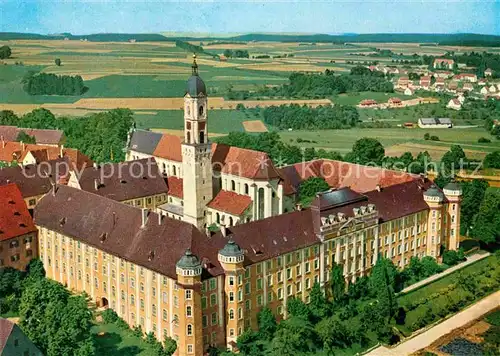 AK / Ansichtskarte Ochsenhausen Ehemaliges Benediktinerkloster gegr. 1100 jetzt Aufbaugymnasium mit Heim Fliegeraufnahme Kat. Ochsenhausen