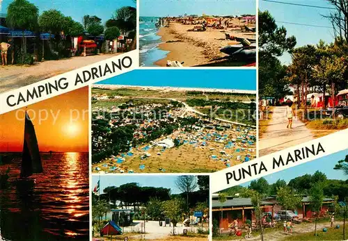 AK / Ansichtskarte Punta Marina Terme Campingplatz Bungalows Strand Segeln Abendstimmung Kat. Ravenna