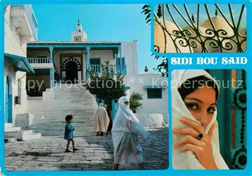 AK / Ansichtskarte Sidi Bou Said Ortsmotiv Junge Algerierin Kat. Tunesien