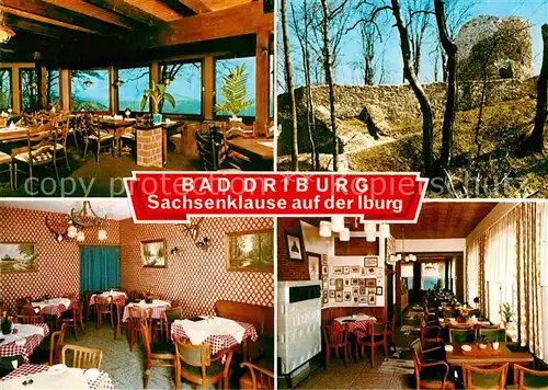 AK / Ansichtskarte Bad Driburg Cafe Restaurant Sachsenklause Ruine Kat. Bad Driburg