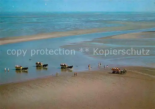 AK / Ansichtskarte Cuxhaven Nordseebad Prieldurchfahrt auf dem Weg von Duhnen nach Neuwerk Fliegeraufnahme Kat. Cuxhaven