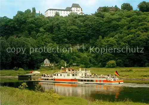 AK / Ansichtskarte Hameln Weser Fahrgastschiff Holzminden