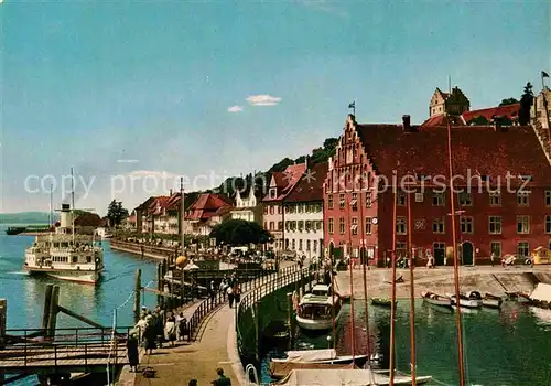 AK / Ansichtskarte Meersburg Bodensee Hafen Promenade Kat. Meersburg