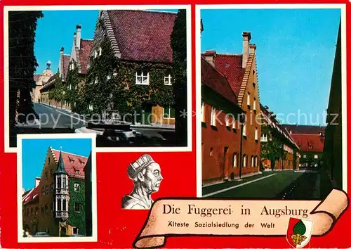 AK / Ansichtskarte Augsburg Fuggerei aelteste Sozialsiedlung der Welt Kat. Augsburg