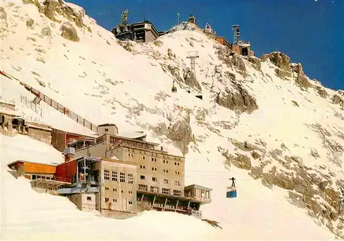 AK / Ansichtskarte Zugspitze Hotel Schneefernerhaus mit Seilbahn zum Zugspitzgipfel Huber Karte Nr 8083 Kat. Garmisch Partenkirchen