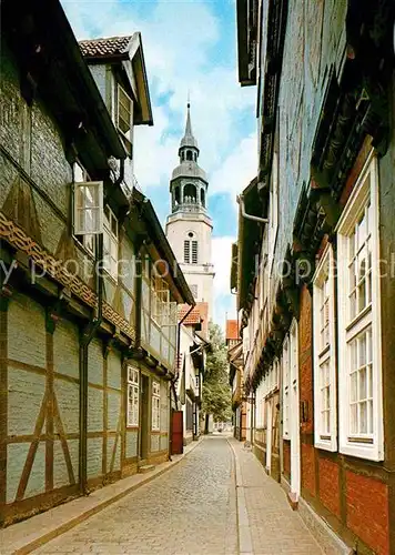 AK / Ansichtskarte Celle Niedersachsen Kalandgasse Kirchturm Kat. Celle