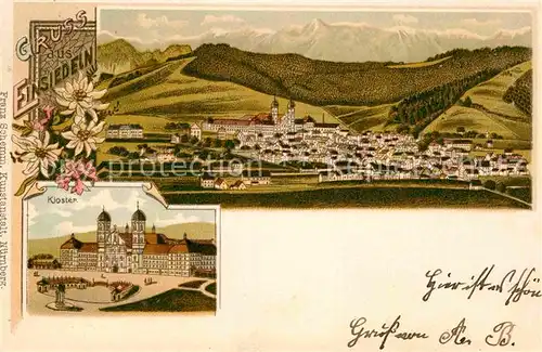 AK / Ansichtskarte Einsiedeln SZ Panorama Kloster Kat. Einsiedeln
