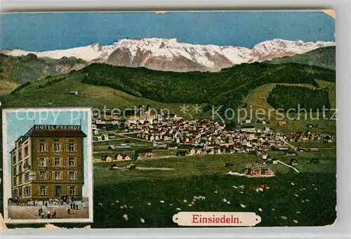 AK / Ansichtskarte Einsiedeln SZ Panorama Hotel Freihof Kat. Einsiedeln