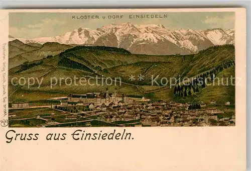 AK / Ansichtskarte Einsiedeln SZ Kloster und Dorf Kat. Einsiedeln