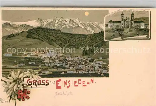 AK / Ansichtskarte Einsiedeln SZ Kloster Panorama Kat. Einsiedeln