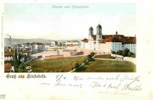 AK / Ansichtskarte Einsiedeln SZ Kloster Hauptplatz Kat. Einsiedeln