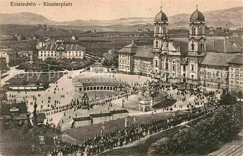 AK / Ansichtskarte Einsiedeln SZ Klosterplatz Kat. Einsiedeln